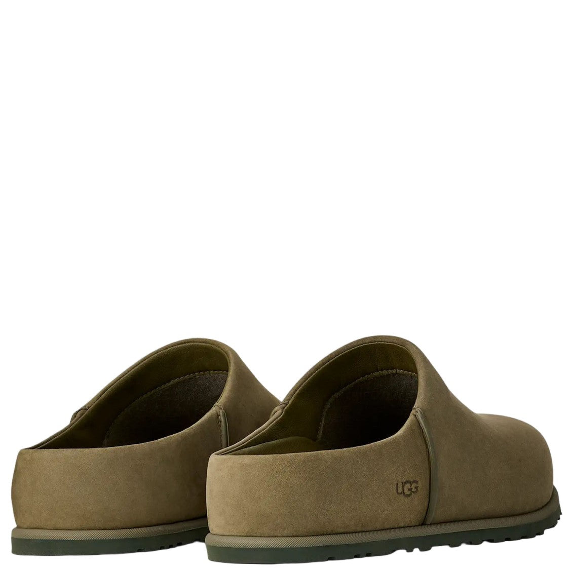 Ugg Slip-On Sabots In Muted Pinecone Nubuck Leather