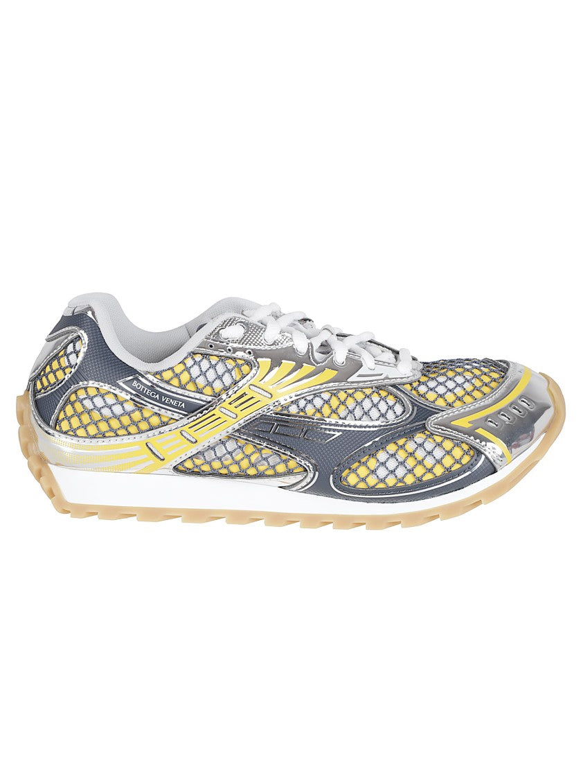 Bottega Veneta Grey Metallic Dynamic Sneakers