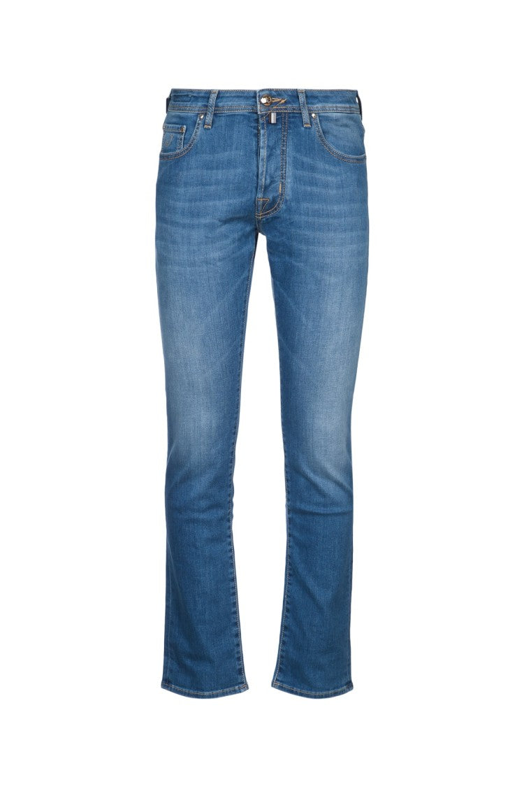 Jacob Cohen Mid-Rise Straight-Leg Denim Jeans With Subtle Fading