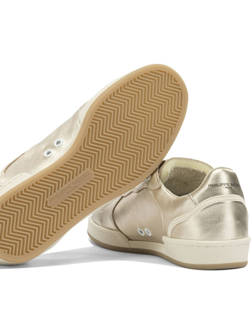 Philippe Model Paris Metallic Gold Leather Sneakers