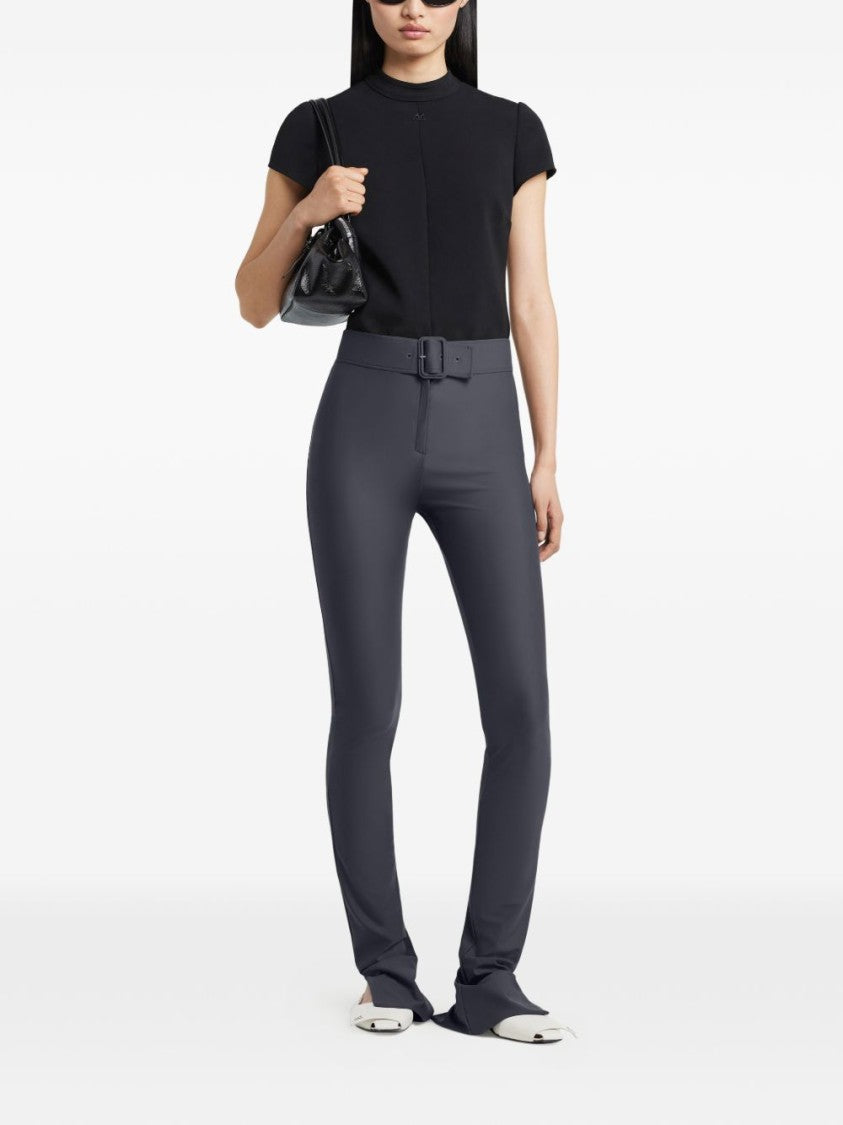 Courrèges Fitted Black Short-Sleeved Top