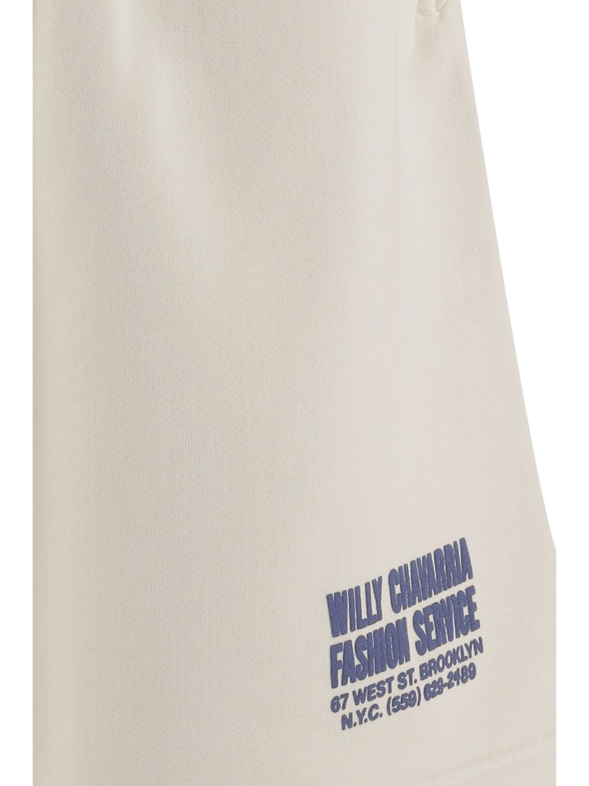 Willy Chavarria Relaxed-Fit Cotton Shorts With Contrast Logo
