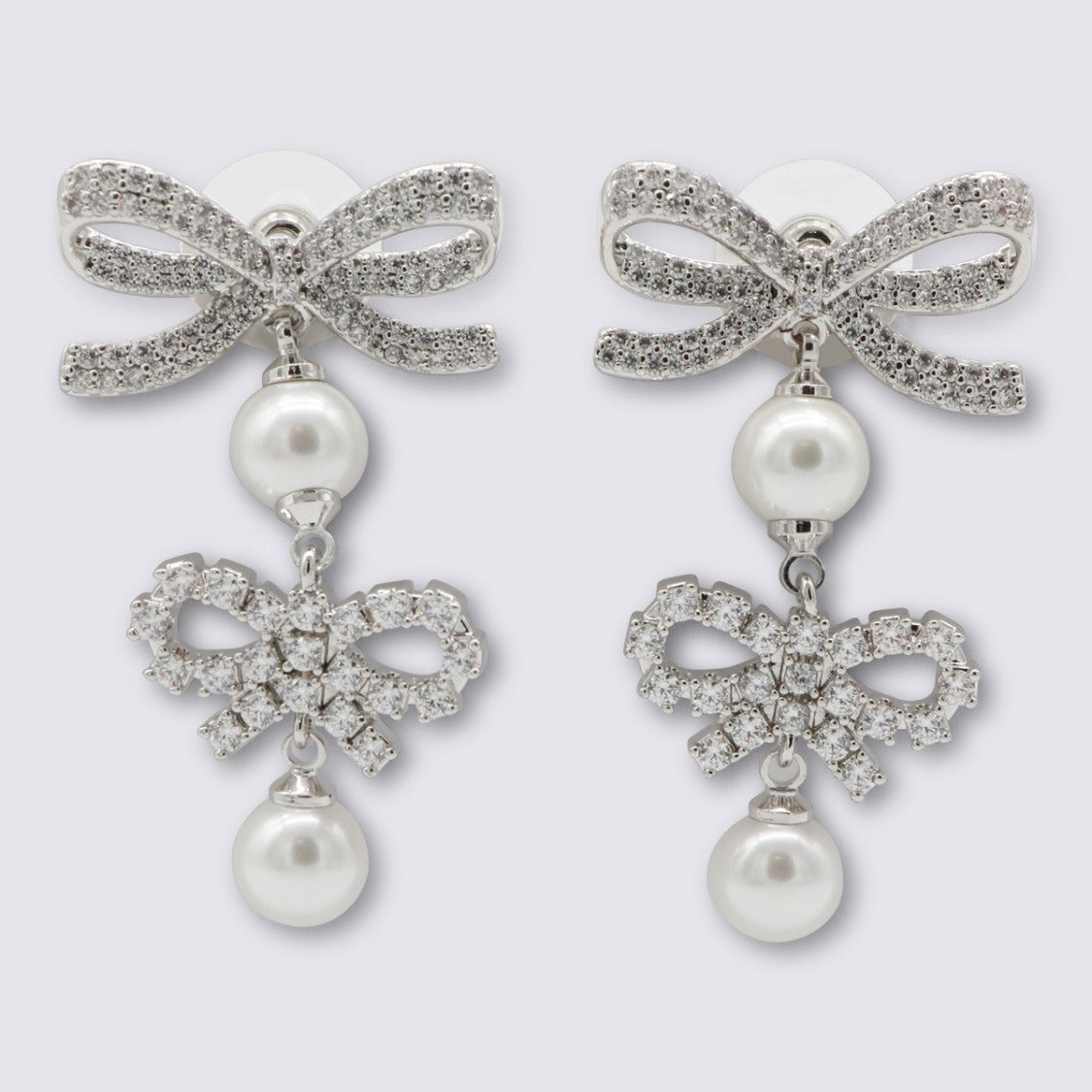 Self-Portrait Silver And Pearl Earrings