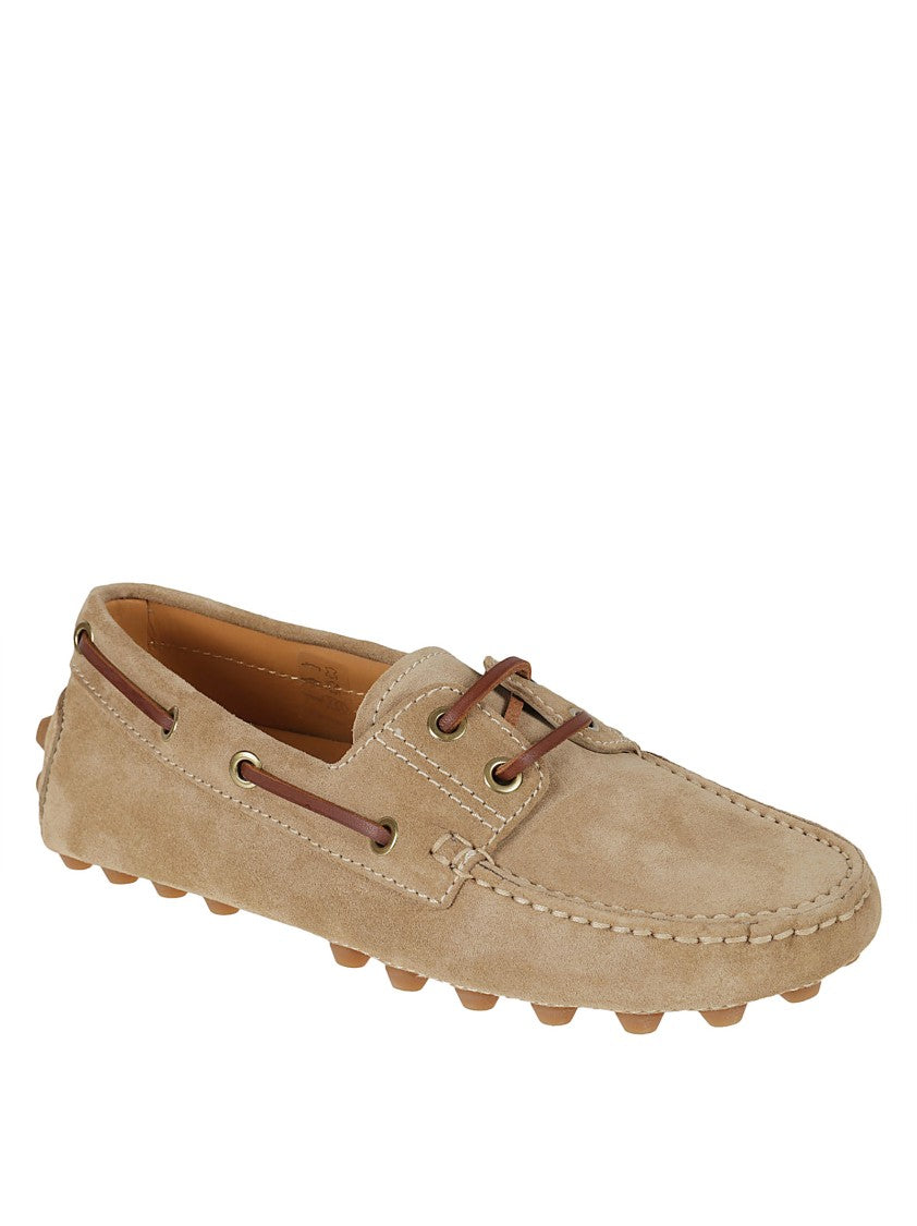 Tod's Moccasin-Style Suede Flat Shoes