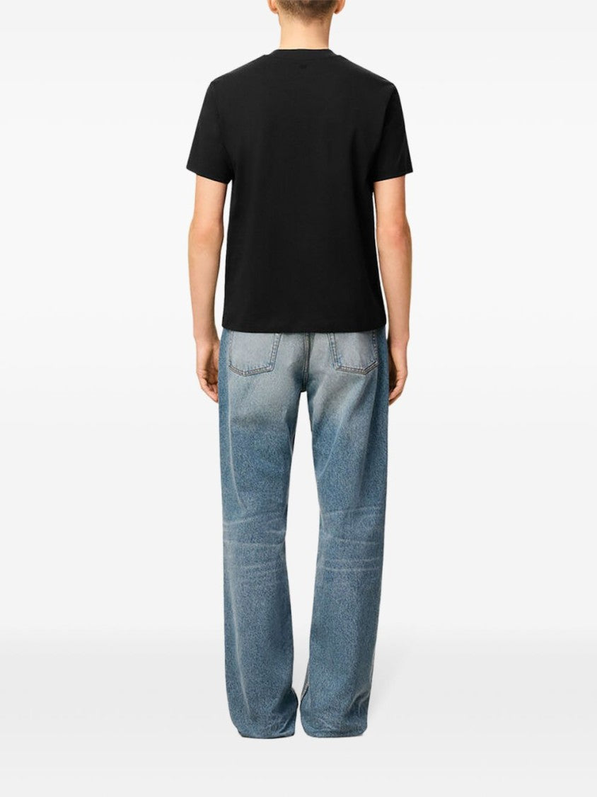 Ami Paris Black Red Ami De Coeur Monogram T-Shirt