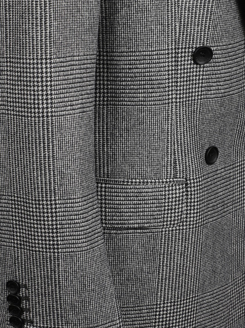 Tagliatore Checked Wool Suit With Double-Breasted Jacket