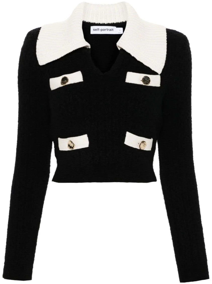 Self-Portrait Cropped Sweater