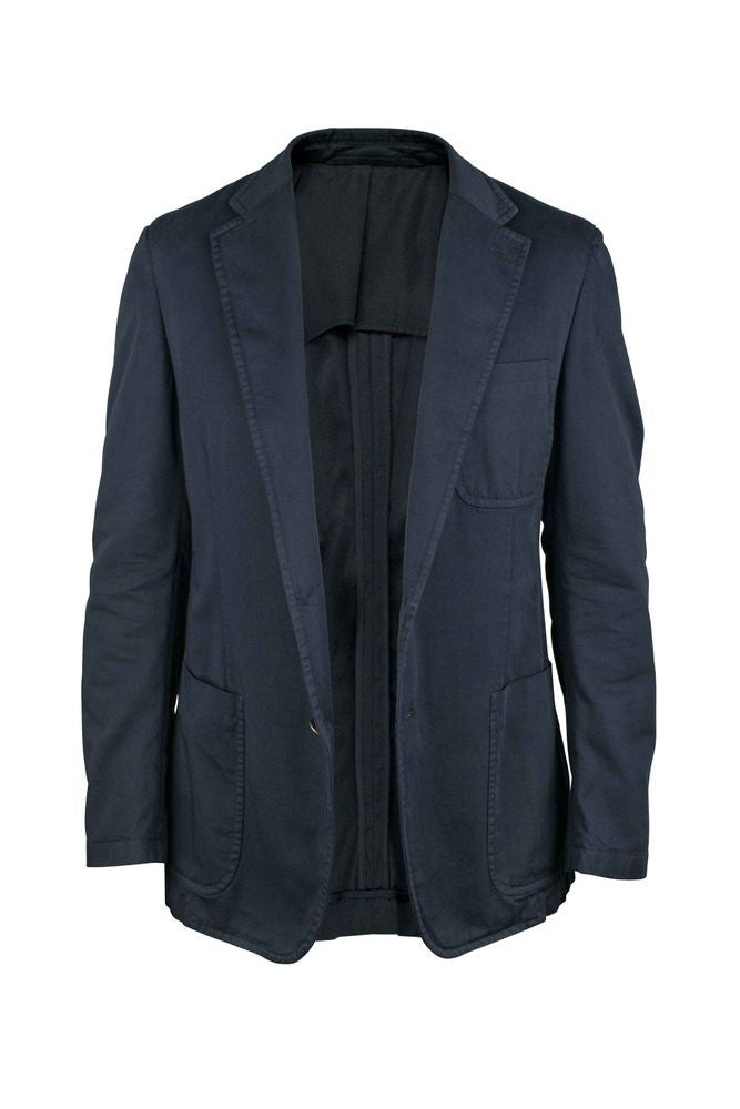 Prada Tailored Blue Cotton Jacket With Structured Design
