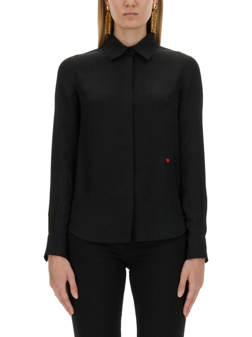 Moschino Silk Blend Shirt With Tailored Silhouette