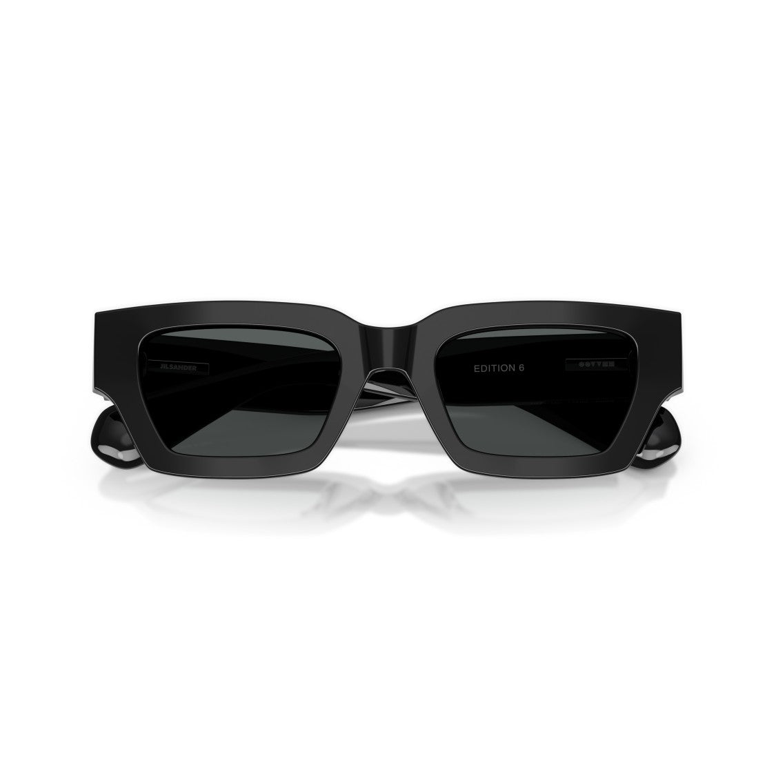 Oliver Peoples Rectangular Black Acetate Sunglasses With Wide Arms