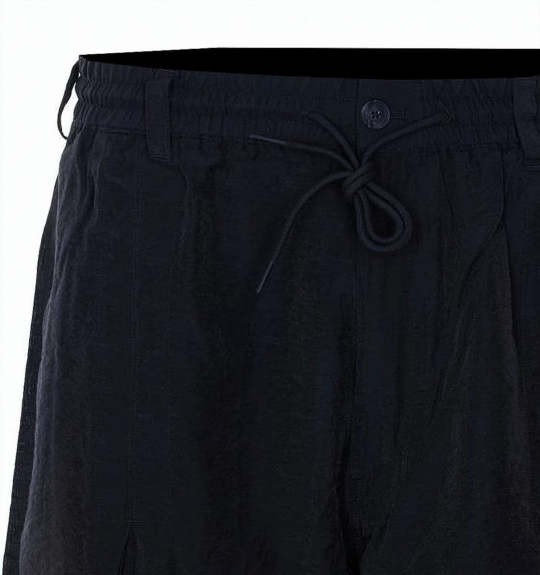 Y-3 Black Relaxed Fit Viscose Polyamide Shorts