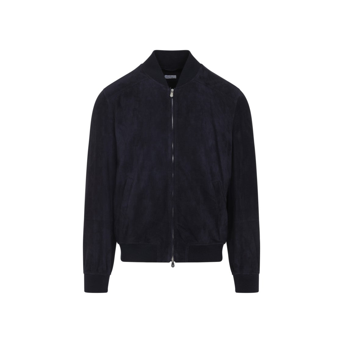 Brunello Cucinelli Blue Suede Leather Jacket