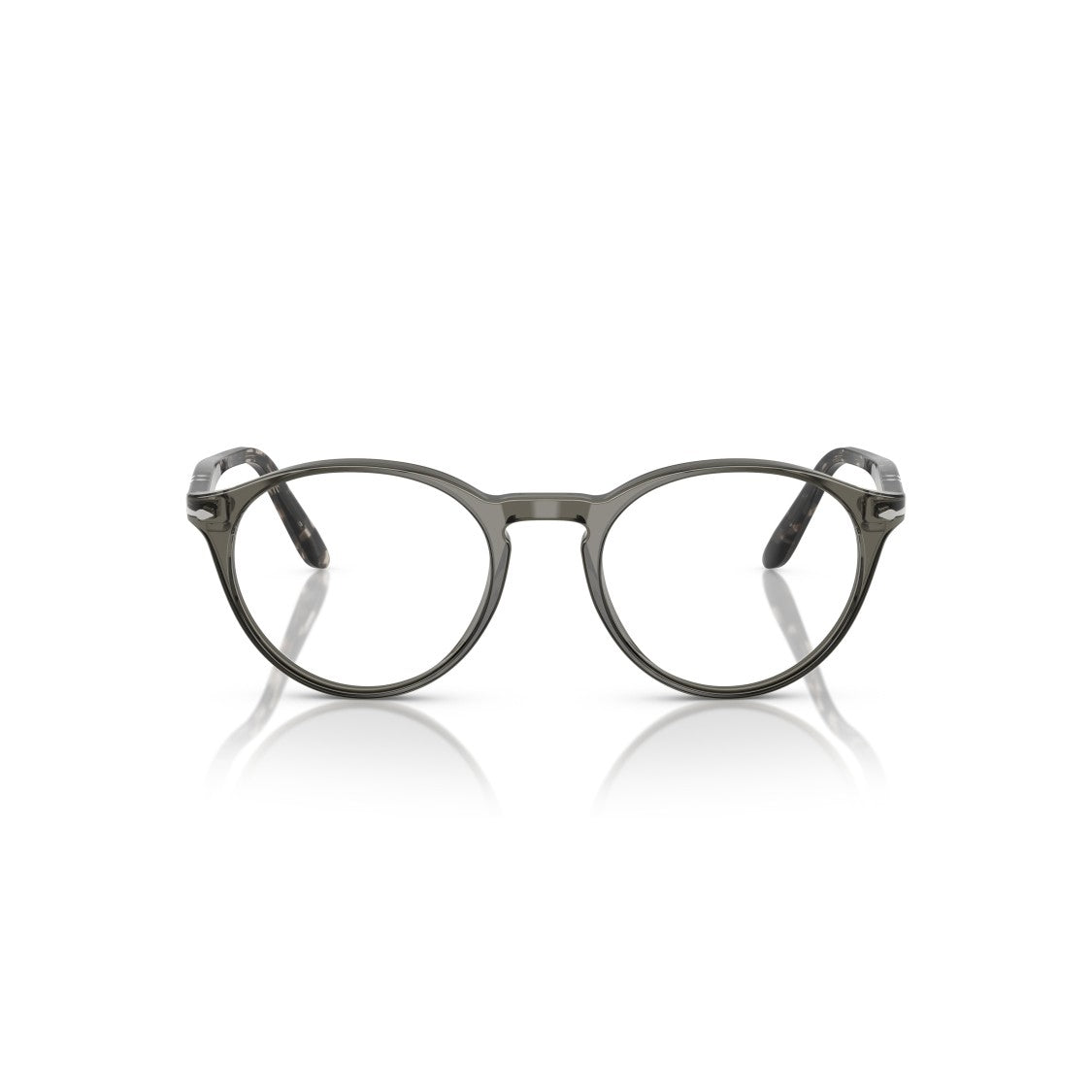 Persol 0Po3092v Rounded Acetate Eyeglasses With Patterned Temples