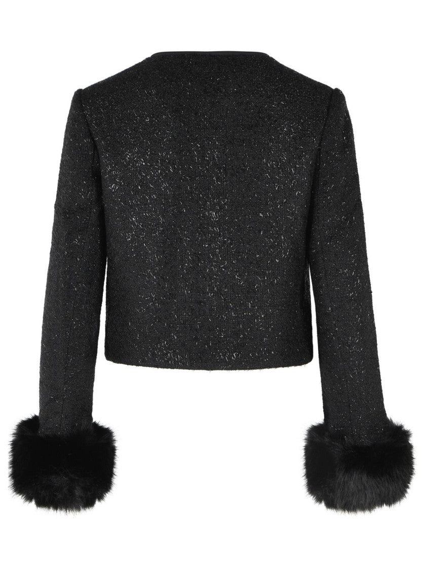 Self-Portrait Black Wool Blend Jacket