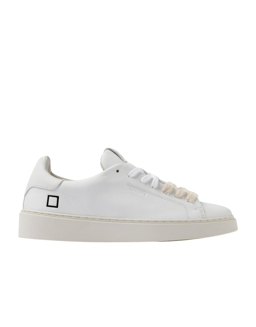 D.A.T.E White Levante Calf Leather Sneakers