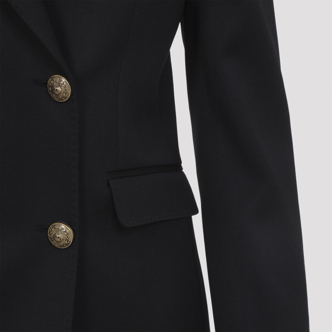 Golden Goose Black Virgin Wool Double Breasted Blazer