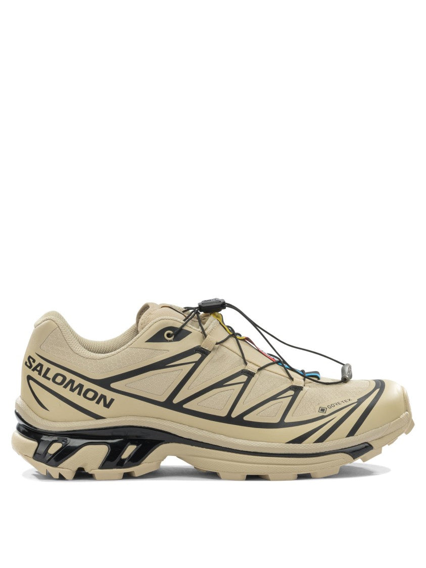 Salomon Beige Fabric And Rubber Sneakers