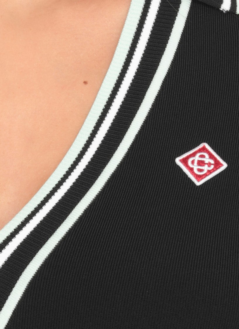 Casablanca Tailored V-Neck Polo Shirt