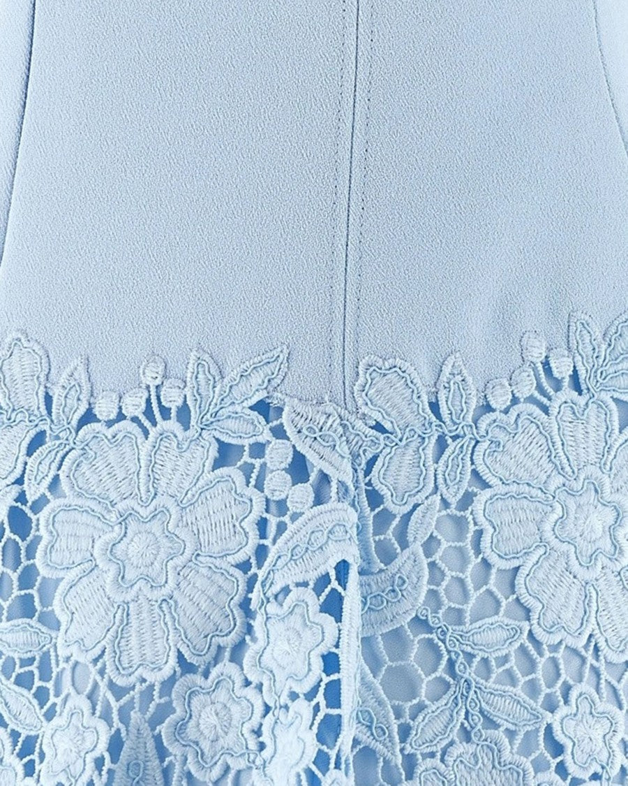 Self-Portrait Light Blue Lace Dress