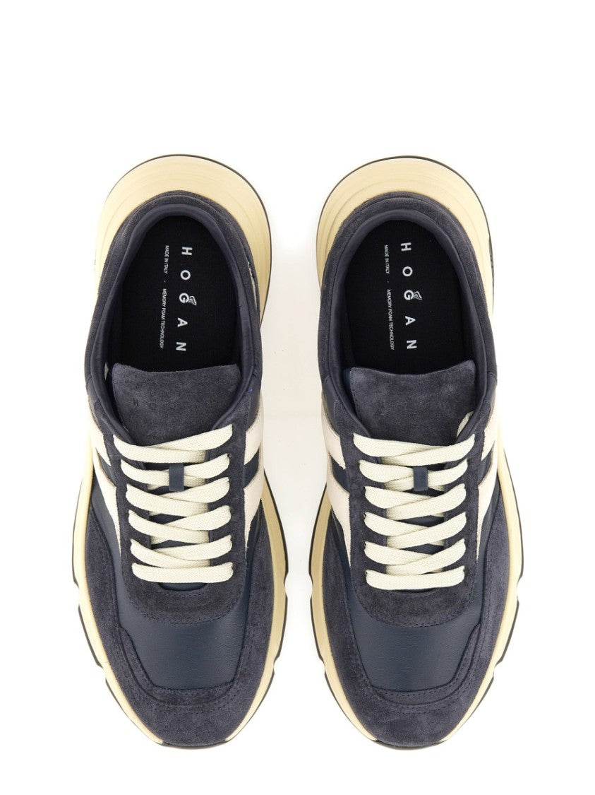 Hogan Black Hyperlight Calfskin Mutton Sneakers