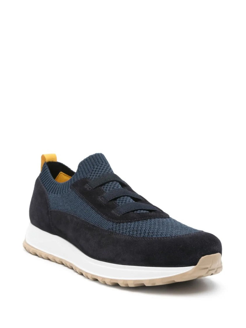 Doucal's Contemporary Blue Trainers With Comfortable Elastic Bands