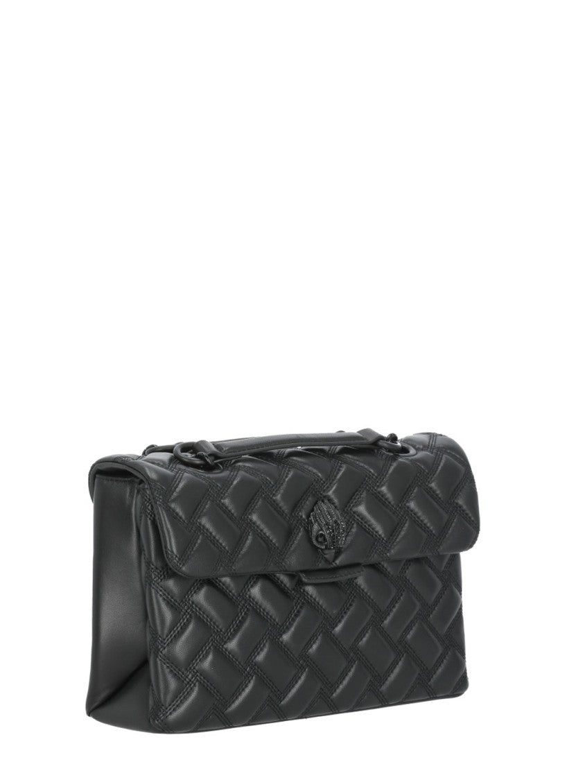 Kurt Geiger Black Kensington Quilted Leather Shoulder Bag