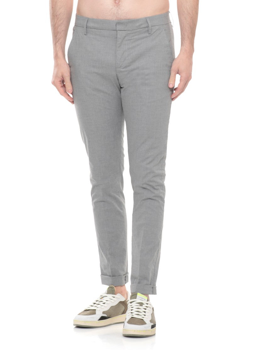 Dondup Grey Gaubert Cotton Chino Pants