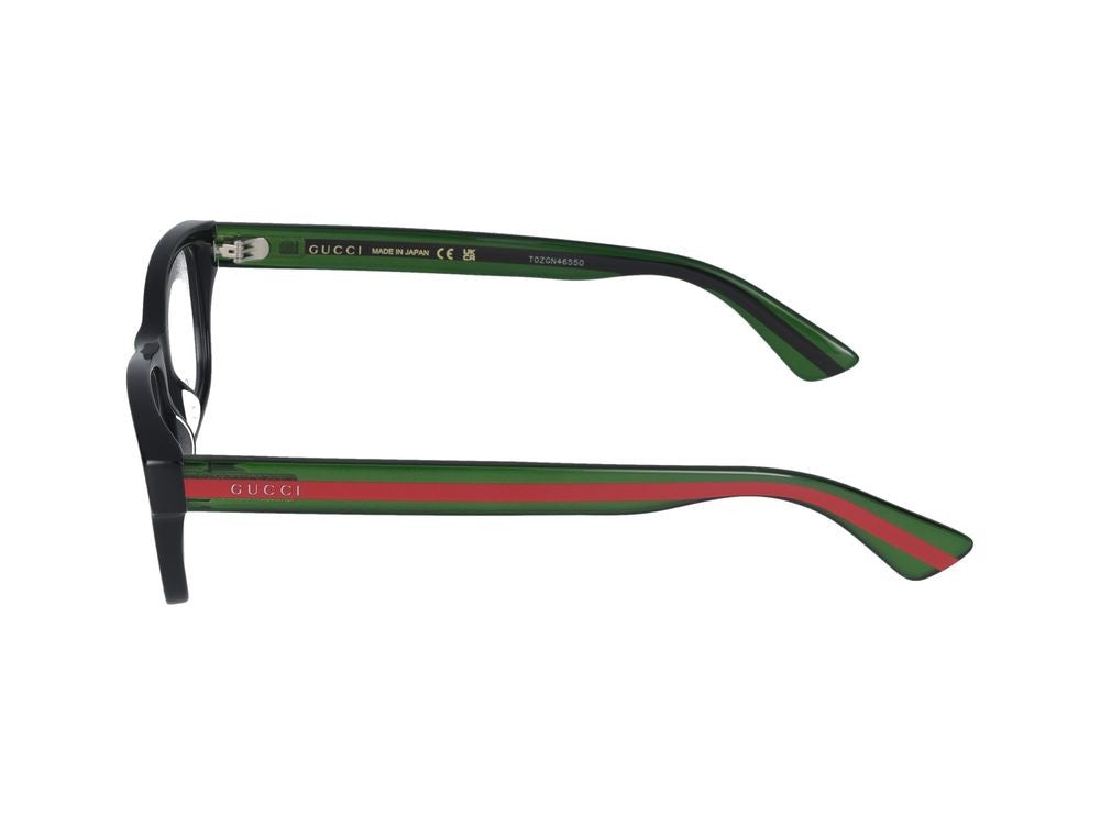 Gucci Eyeglasses Gg0006on 002 Black Green Transparent 53/18/145