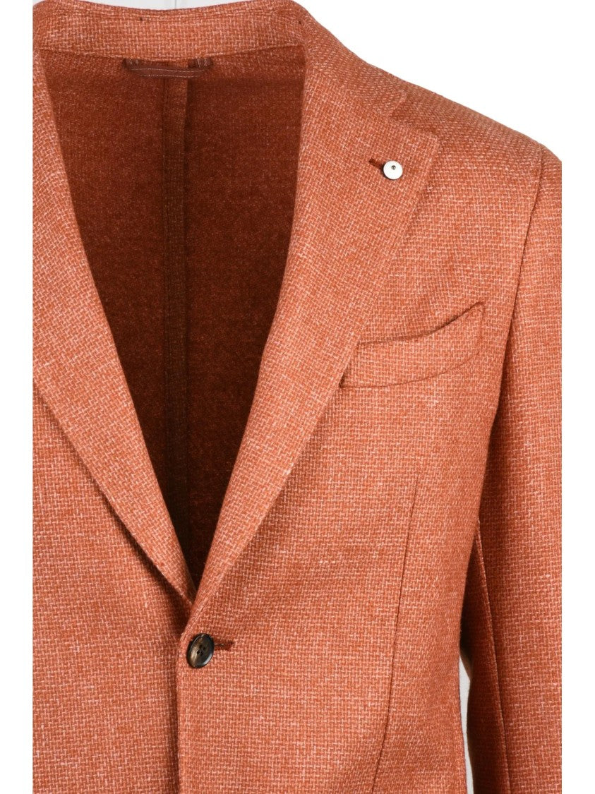 L.B.M. 1911 Rounded Wool-Blend L.B.M. 1911 Jacket With Button Closure