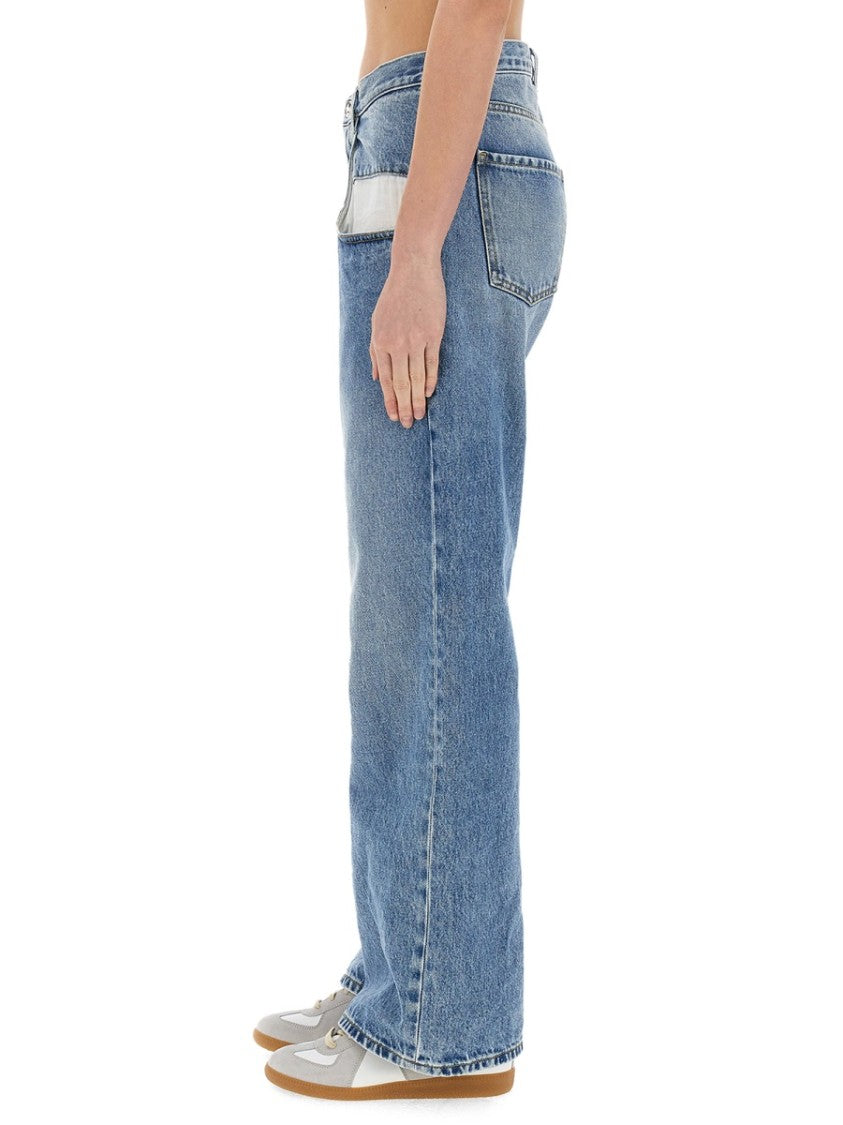 Maison Margiela Straight Fit Mid-Blue Denim Jeans