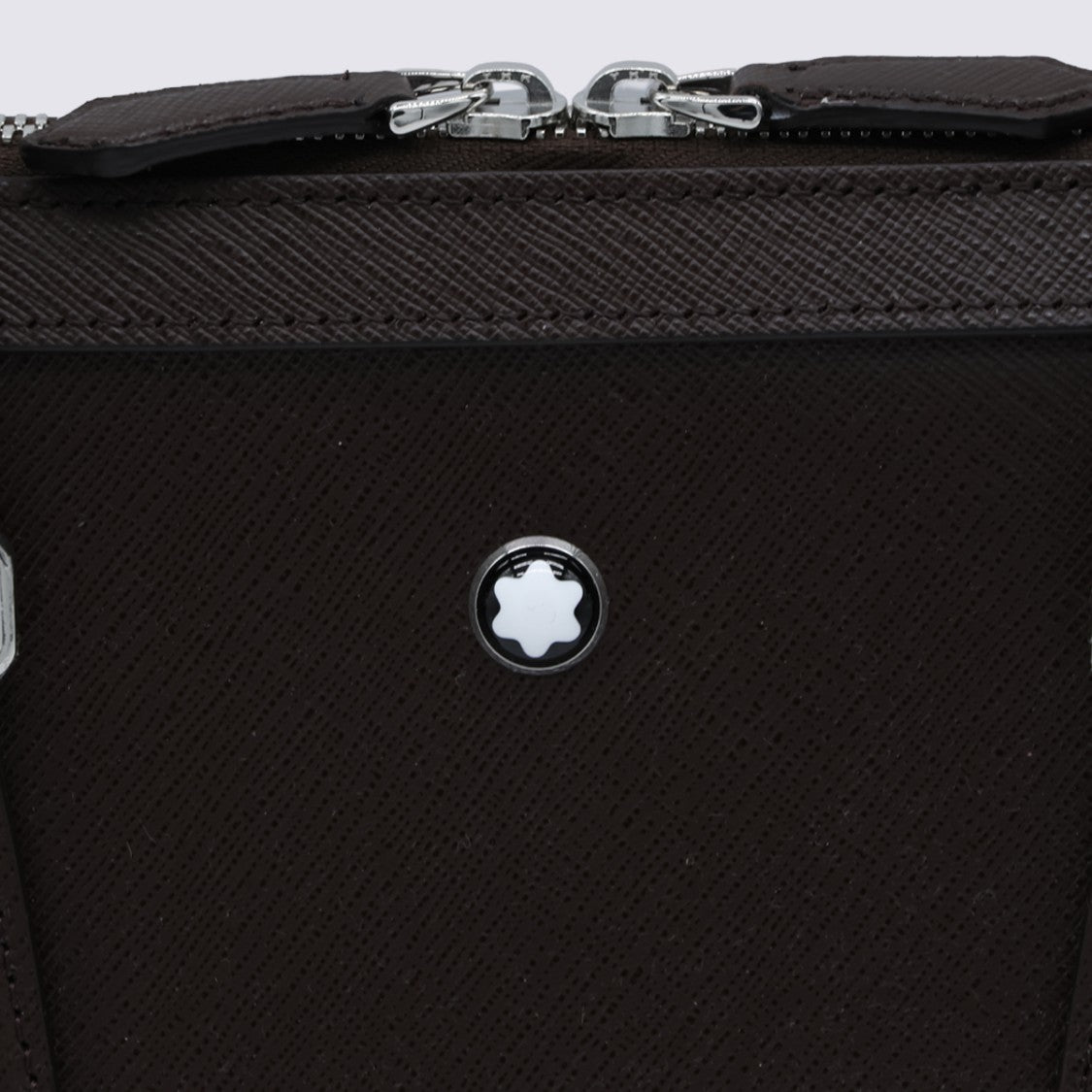Montblanc Structured Black Briefcase-Style Bag With Iconic Emblem