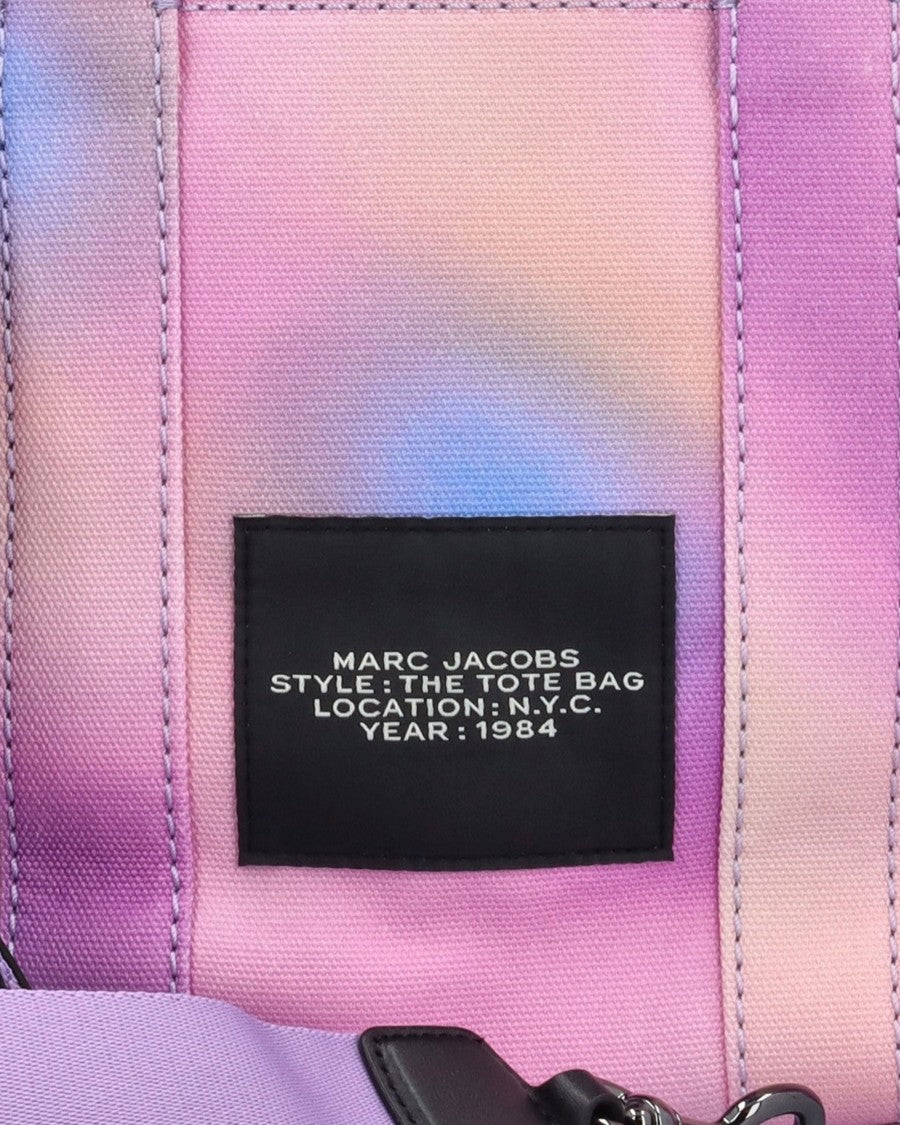 Marc Jacobs Pastel Gradient Cotton Canvas Tote Bag With Adjustable Strap