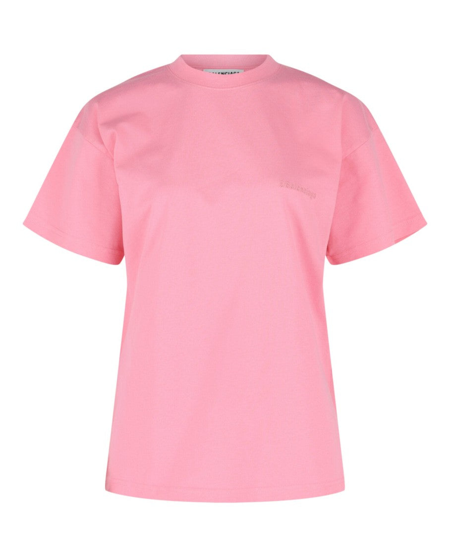 Balenciaga Medium Fit Embroidered Bb Logo T-Shirt