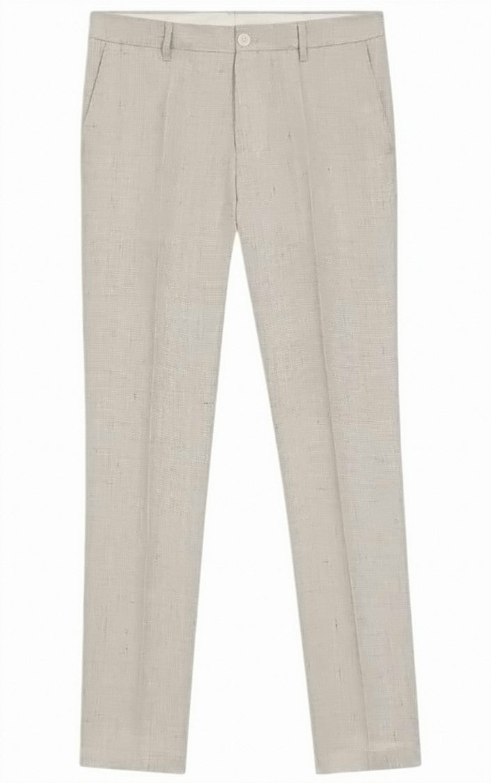Boss Beige Genius Zip Buttoned Trousers