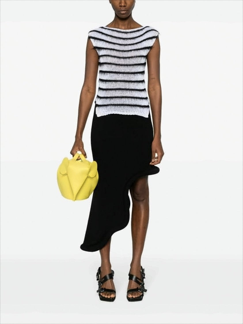 Marni Textured Knit Sleeveless Top With Horizontal Stripes