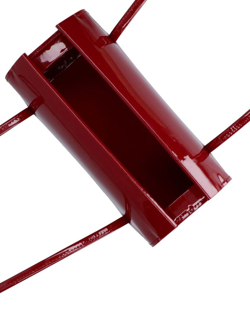 Fane Red Mie Brushed Leather Shoulder Bag