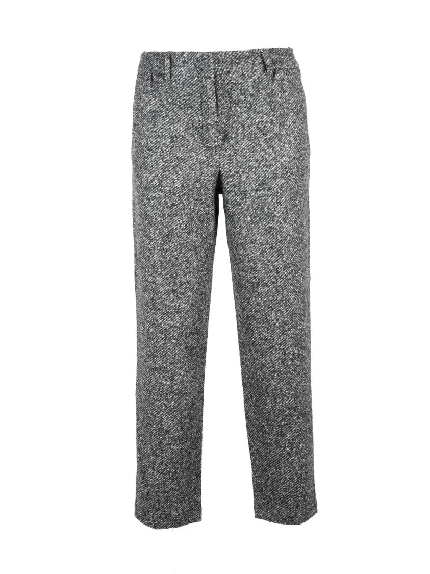 Seventy Black Straight-Leg Virgin Wool-Blend Pants
