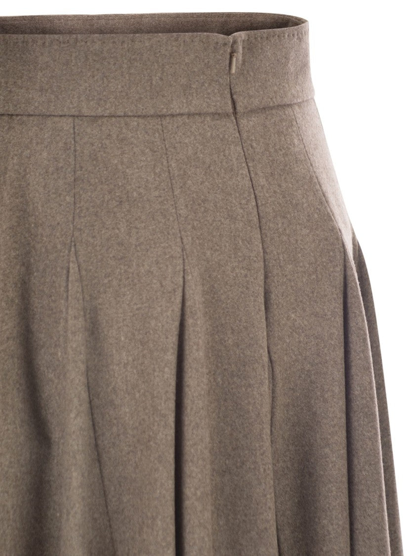 Max Mara Bellico1234 - Wide Wool Felt Skirt