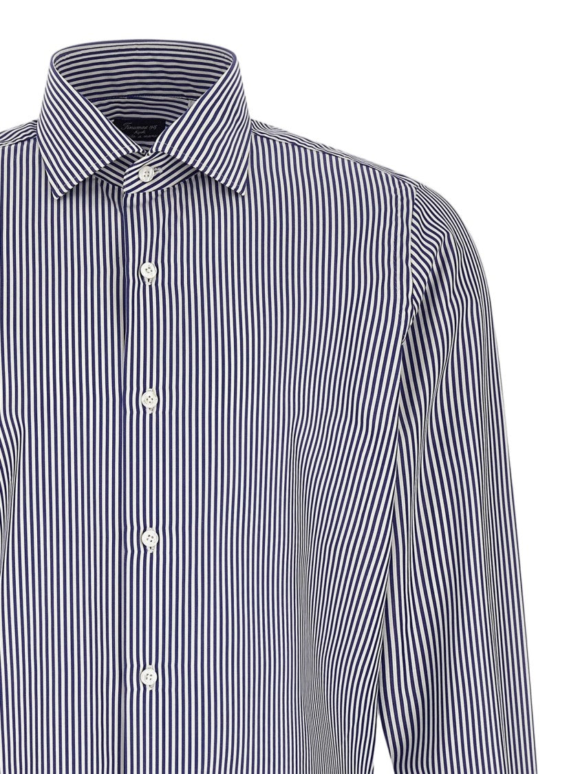 Finamore Vertical Striped Cotton Shirt