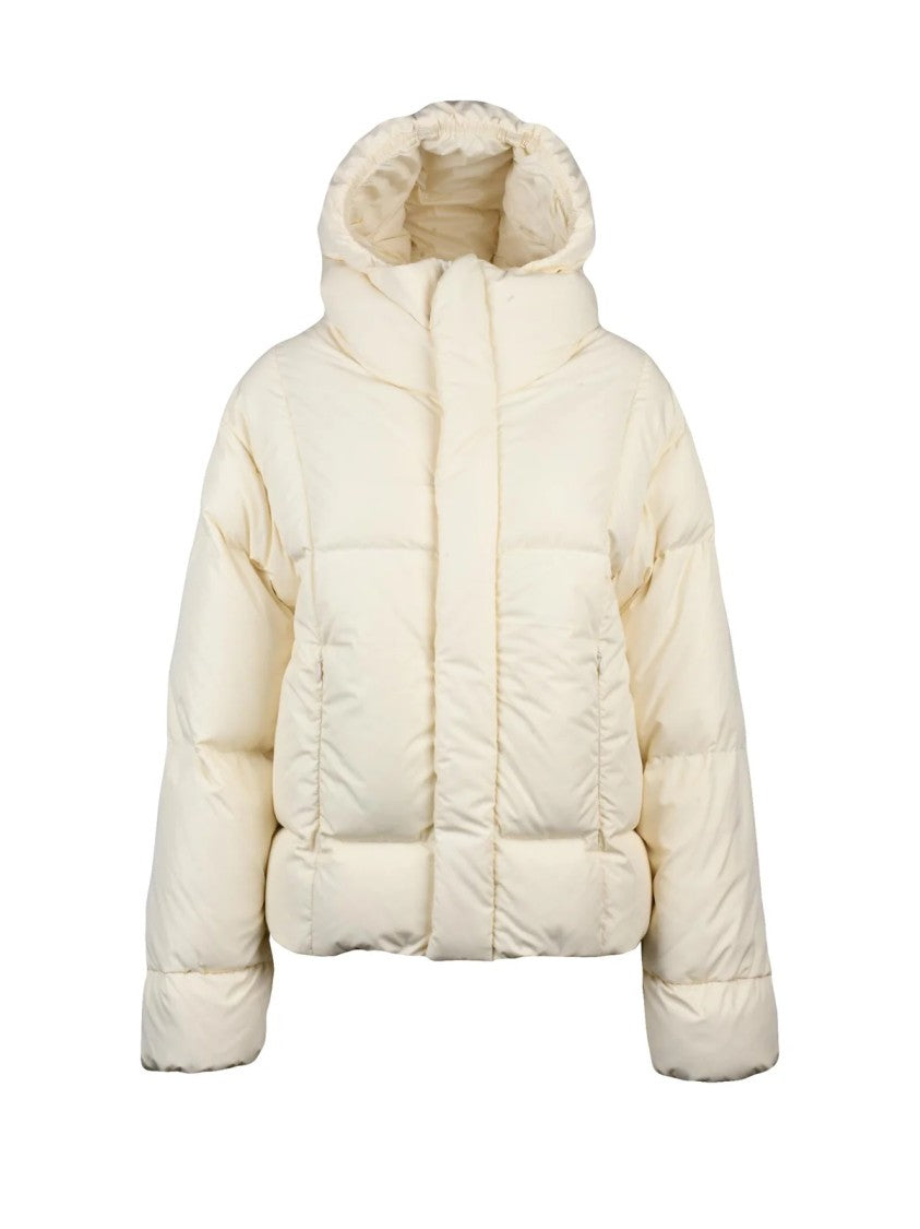 Bacon White Polyester Oaks Down Jacket