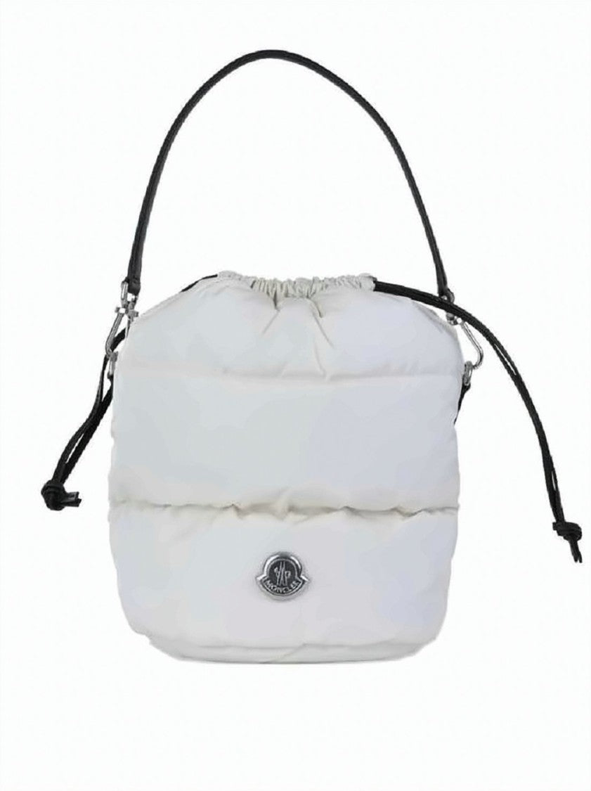 Moncler Puffy Quilted Water-Repellent Bucket Bag With Drawstring Closure
