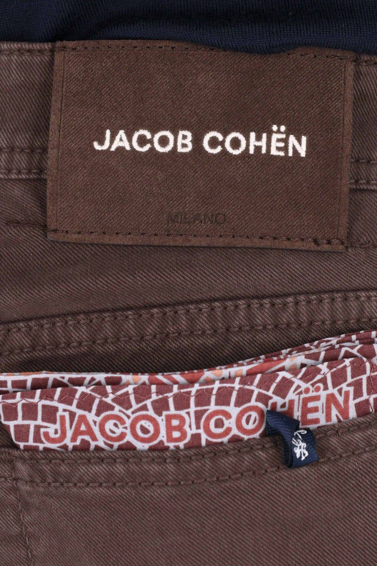 Jacob Cohen Scott Fit Peach Hand Cotton 5-Pocket Trousers