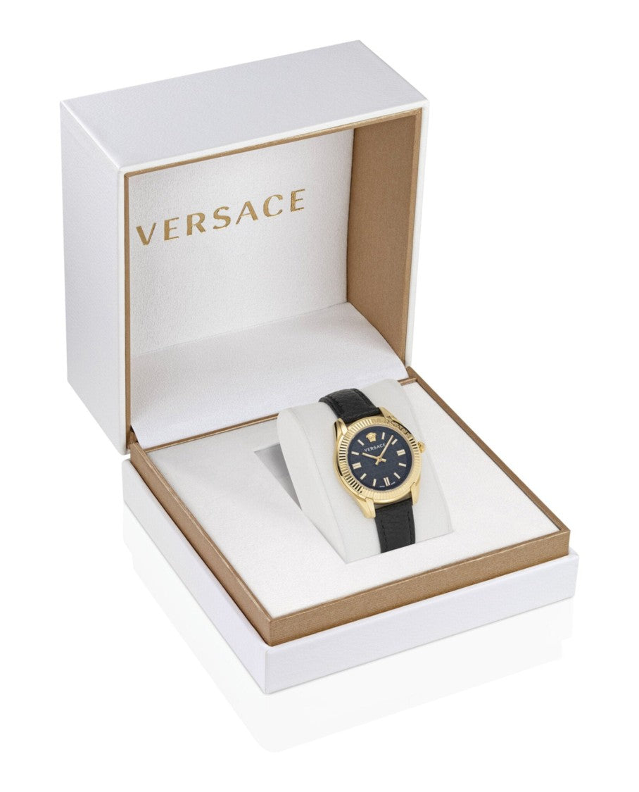 Versace Greca Time Leather Watch