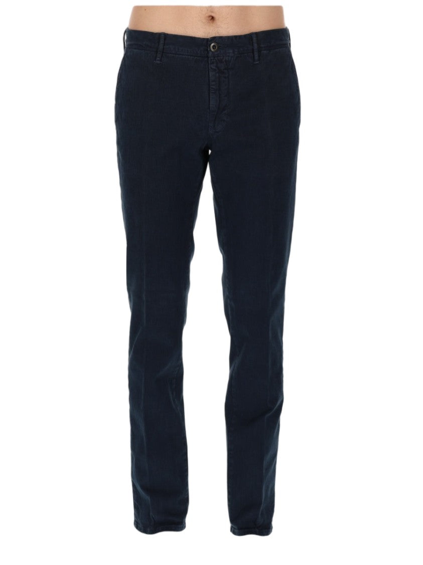 Incotex Navy Blue Slim-Fit Stretch Jeans