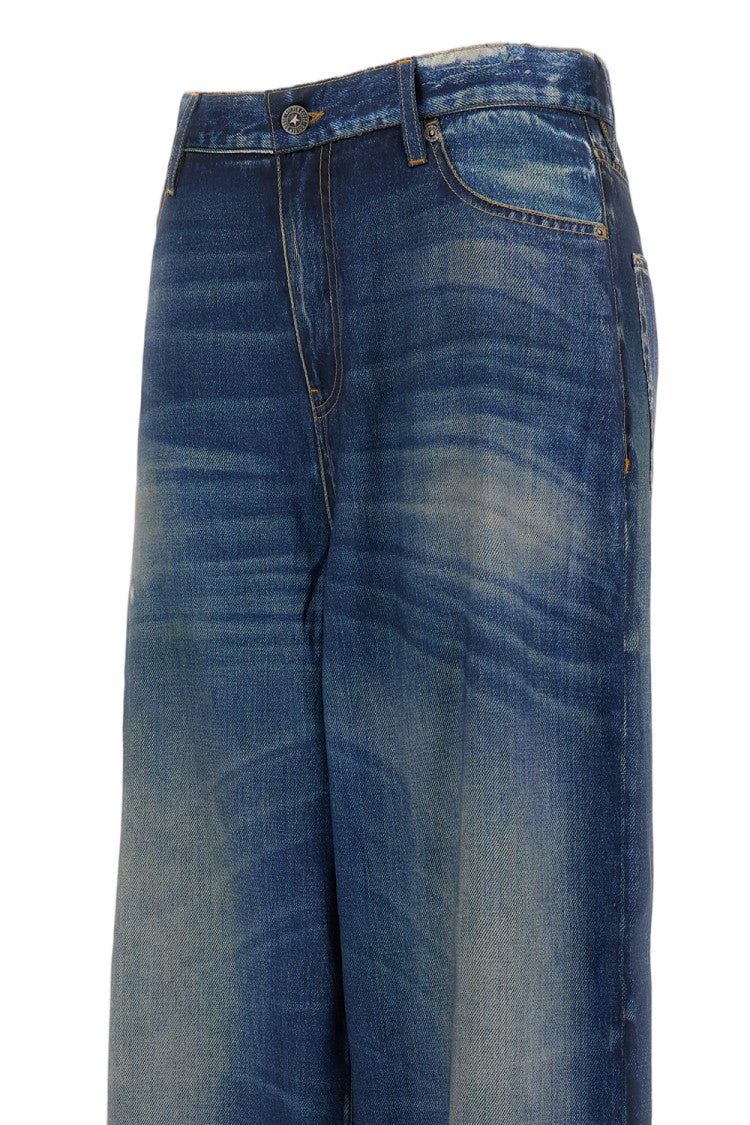 Golden Goose Straight-Leg Blue Jeans With Five-Pocket Design