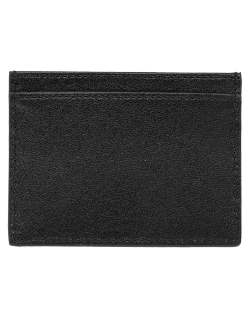 Vivienne Westwood Rectangular Black Calf Leather Wallet With Silver Emblem