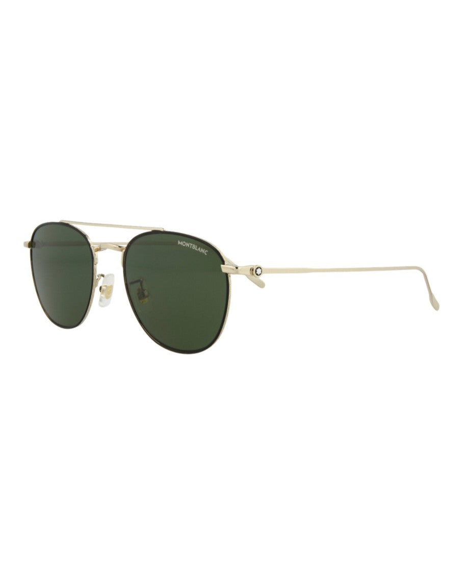 Montblanc Aviator-Style Metal Sunglasses With Engraved Detailing