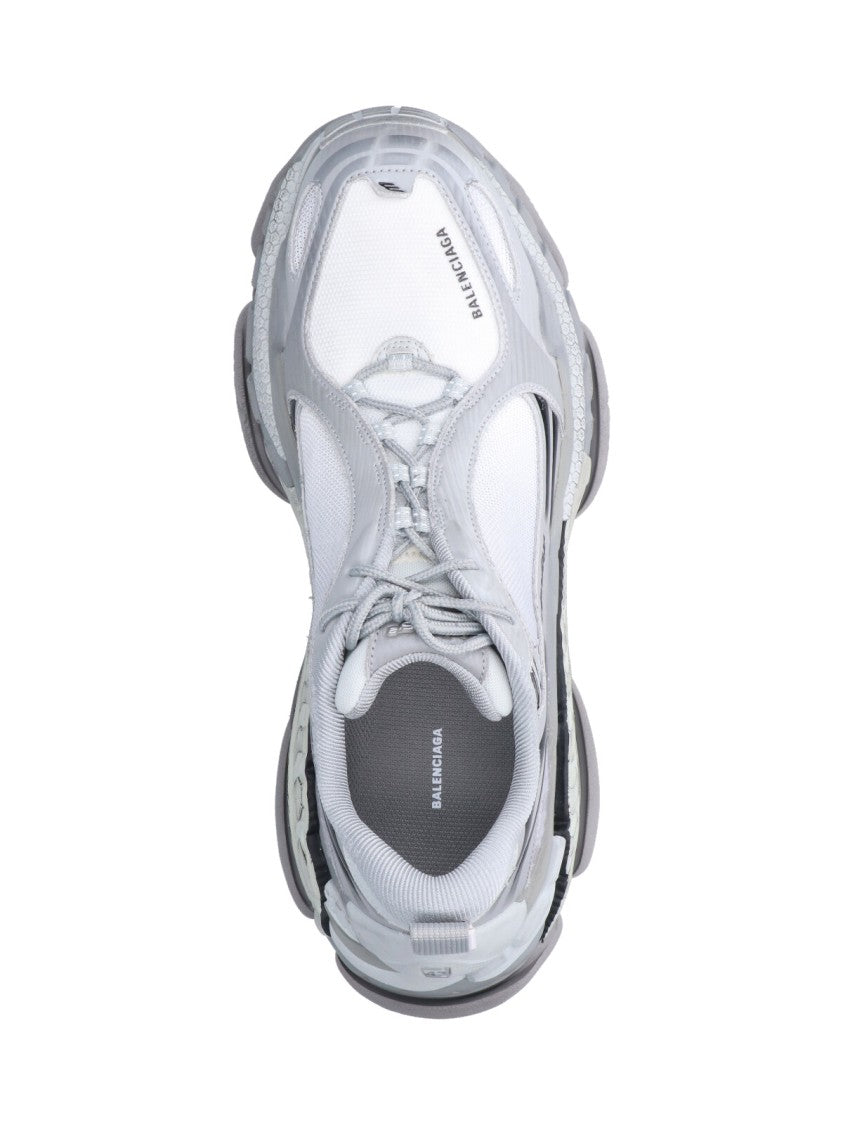 Balenciaga Futuristic Light Grey Sneakers With Layered Sole