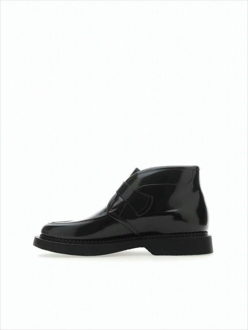 Saint Laurent Black Calf Leather Ankle Boots