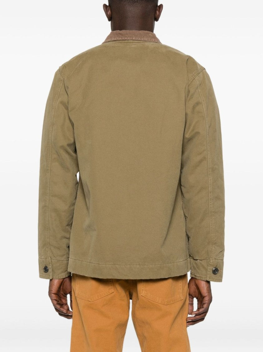 Chesapeake's Khaki Jacket With Contrasting Corduroy Collar